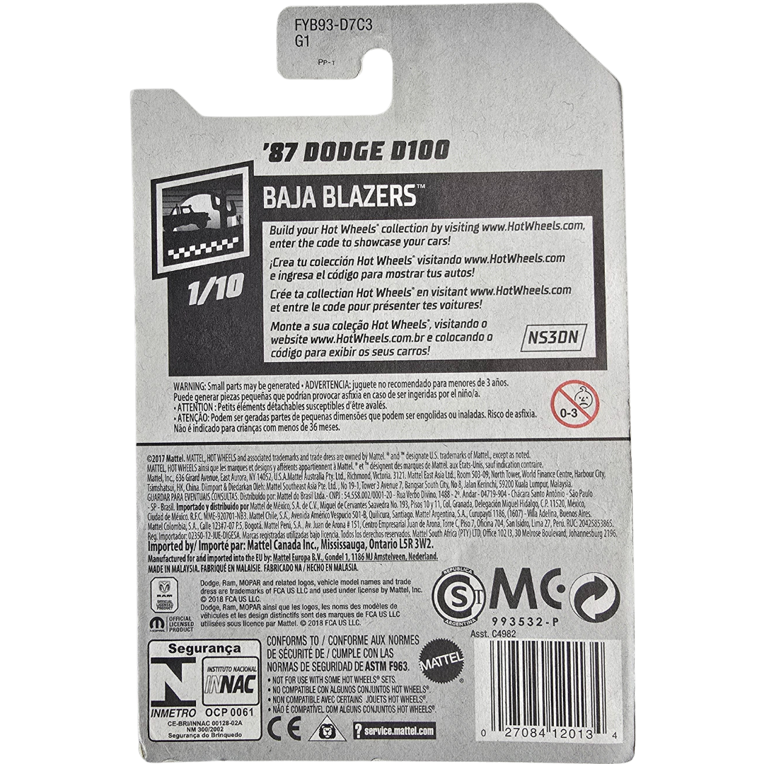 Hot Wheels - '87 Dodge D100
