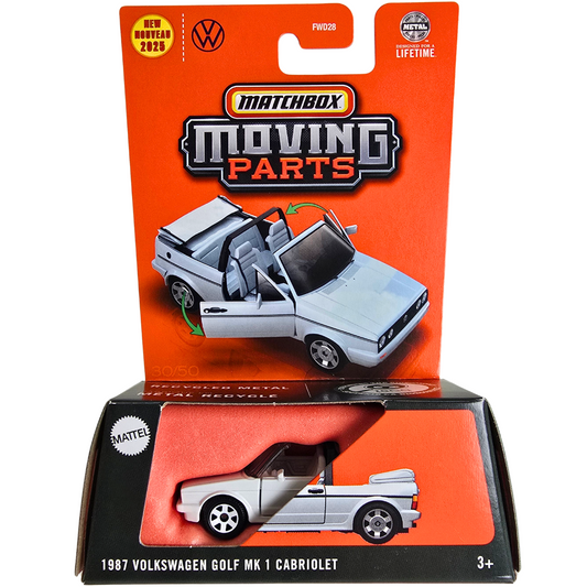 Matchbox Moving Parts - 1987 Volkswagen Golf MK 1 Cabriolet