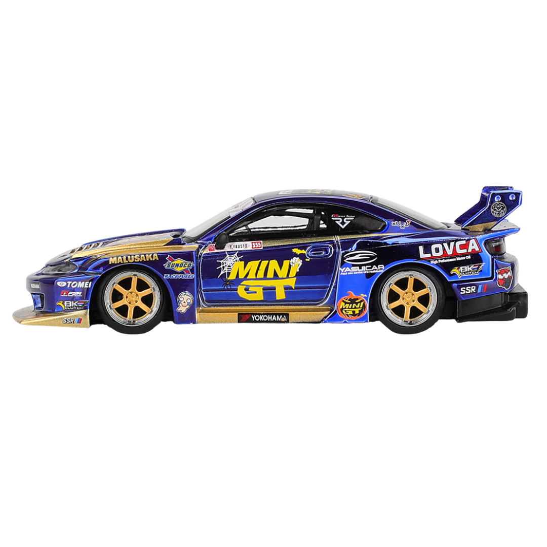 Mini GT - Nissan Silvia (S15) #555 LB-Super Silhouette (Team MINI GT Liberty Walk 2025 Formula Drift Halloween Special)