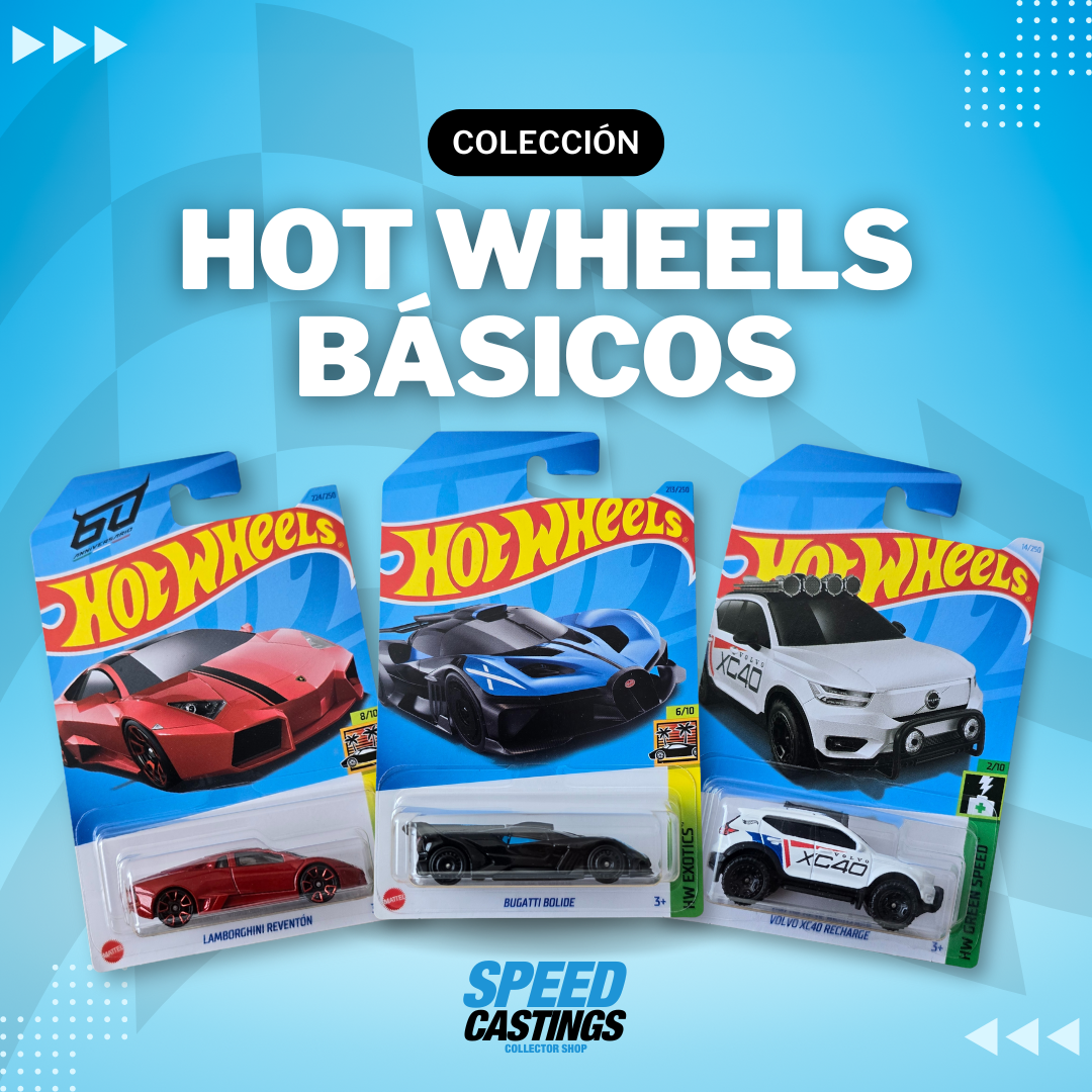 ¡Descubre la adrenalina sobre ruedas con nuestra colección de Hot Wheels Básicos! En Speed Castings, nos especializamos en traer lo mejor de este icónico mundo de coleccionables.