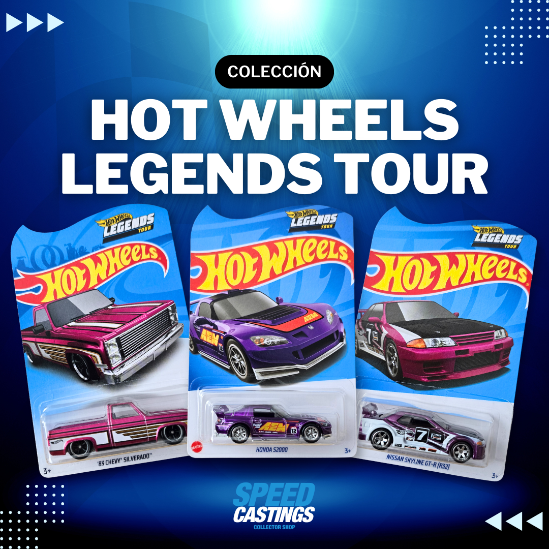 La colección de Hot Wheels Legends Tour celebra los autos más emblemáticos y personalizados, que han sido seleccionados de los eventos Hot Wheels Legends Tour de México y alrededor del mundo.