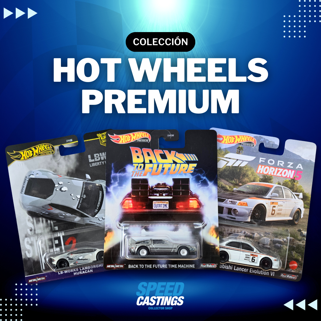 En Speed Castings, te llevamos al siguiente nivel del coleccionismo con nuestra selección de Hot Wheels Premium. Estos carritos son verdaderas piezas de colección de la más alta calidad diseñadas para los verdaderos aficionados.