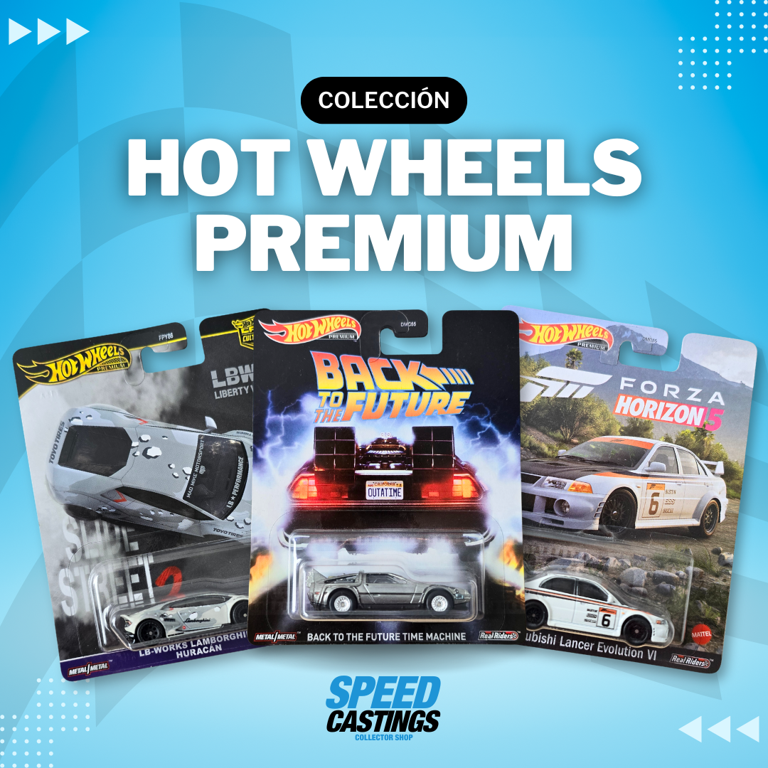 En Speed Castings, te llevamos al siguiente nivel del coleccionismo con nuestra selección de Hot Wheels Premium. Estos carritos son verdaderas piezas de colección de la más alta calidad diseñadas para los verdaderos aficionados. 