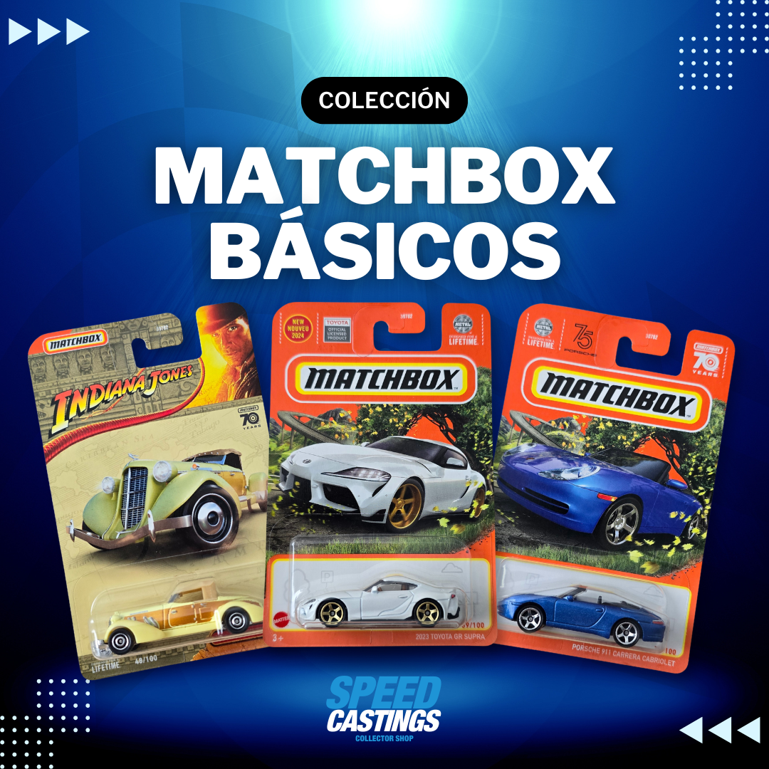 Los Matchbox Básicos ofrecen una amplia variedad de autos detallados a un precio accesible. Son perfectos para cualquier coleccionista que busque autos realistas, duraderos y con excelente calidad.