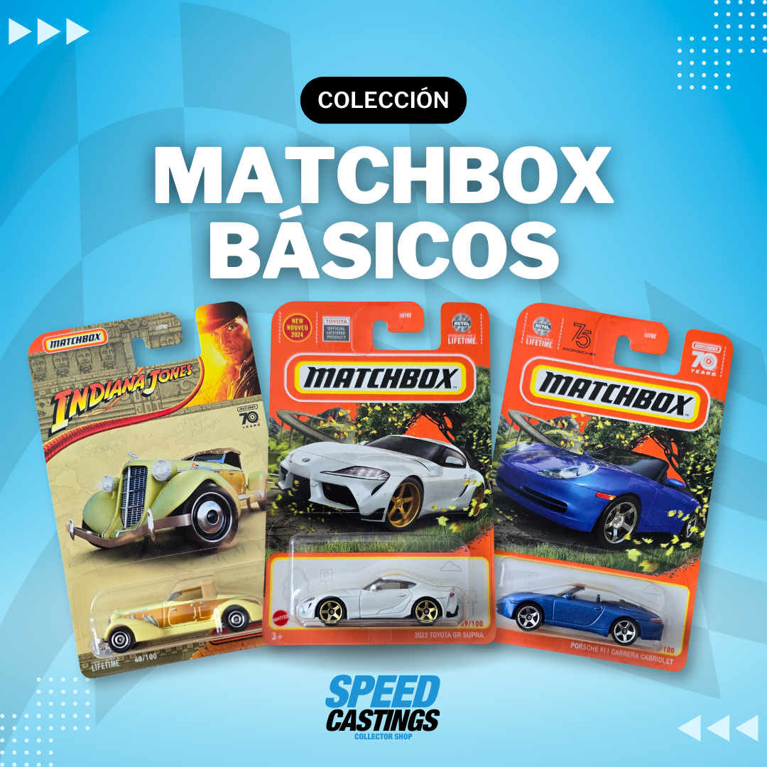 Los Matchbox Básicos ofrecen una amplia variedad de autos detallados a un precio accesible. Son perfectos para cualquier coleccionista que busque autos realistas, duraderos y con excelente calidad.