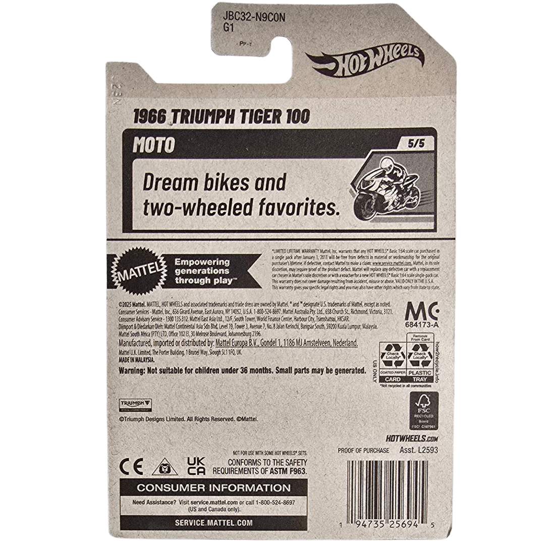 Hot Wheels - 1966 Triumph Tiger 100 (Treasure Hunt - TH)