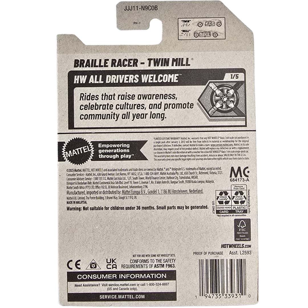 Hot Wheels - Braille Racer - Twin Mill