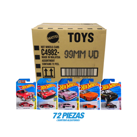 Hot Wheels - Caja con 72 piezas básicos surtido aleatorio