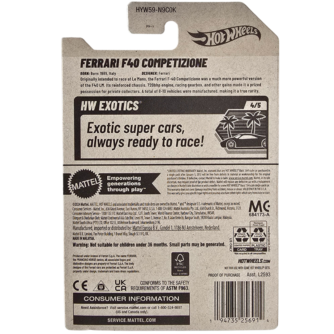 Hot Wheels - Ferrari F40 Competizione