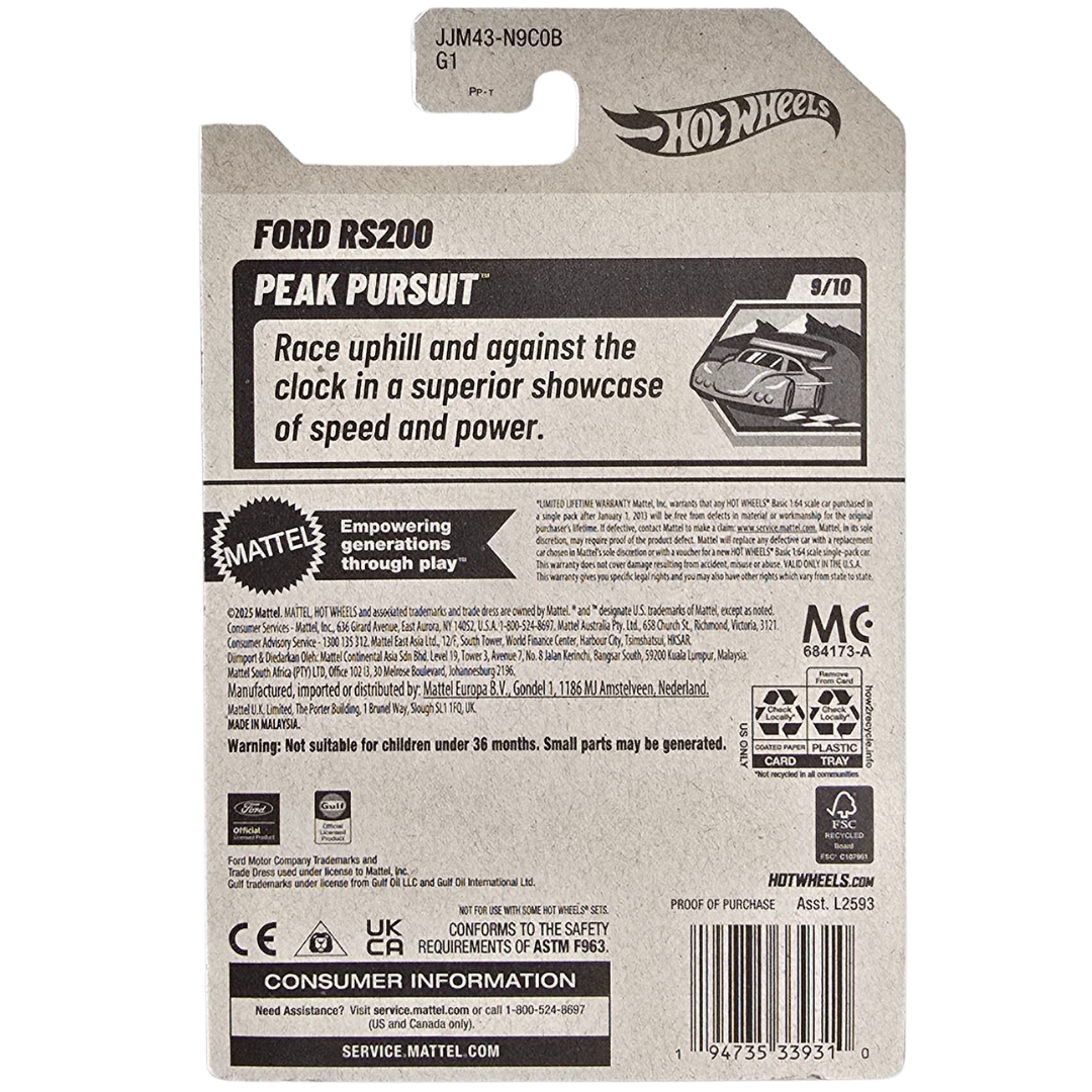 Hot Wheels - Ford RS200 (Exclusivo USA)