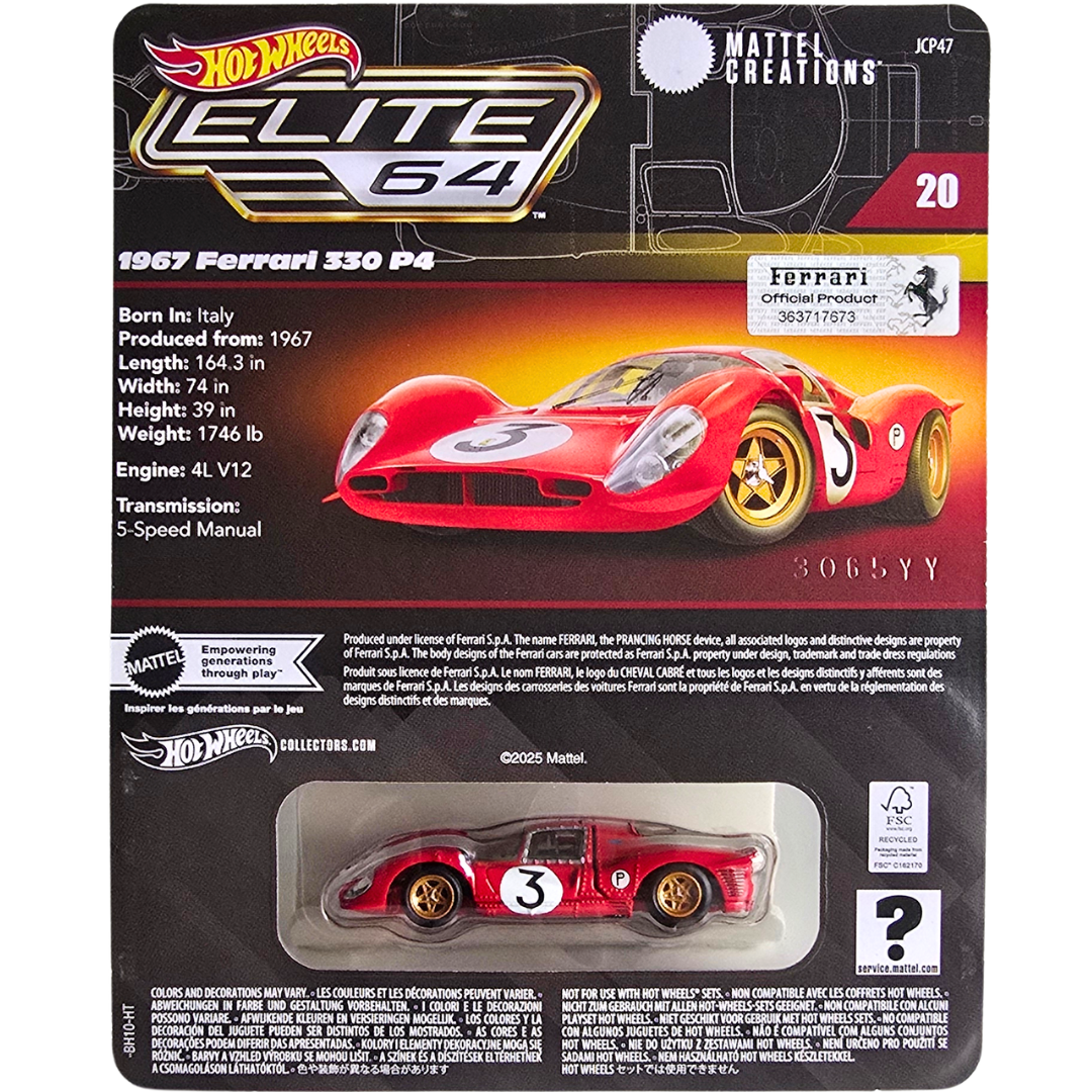Hot Wheels Elite 64 - 1967 Ferrari 330 P4