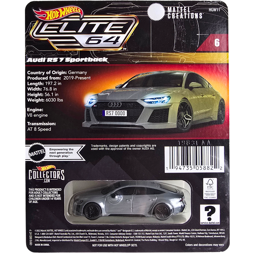 Hot Wheels Elite 64 - Audi RS 7 Sportback