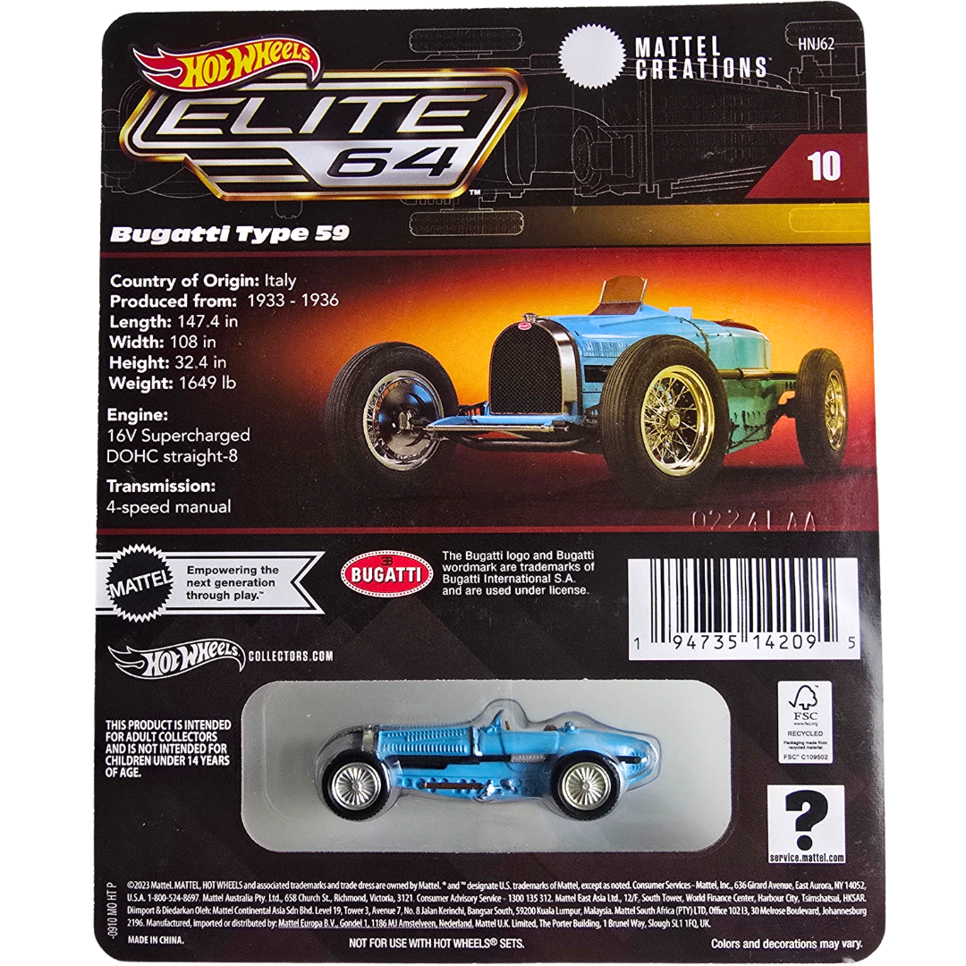 Hot Wheels Elite 64 - Bugatti Type 59
