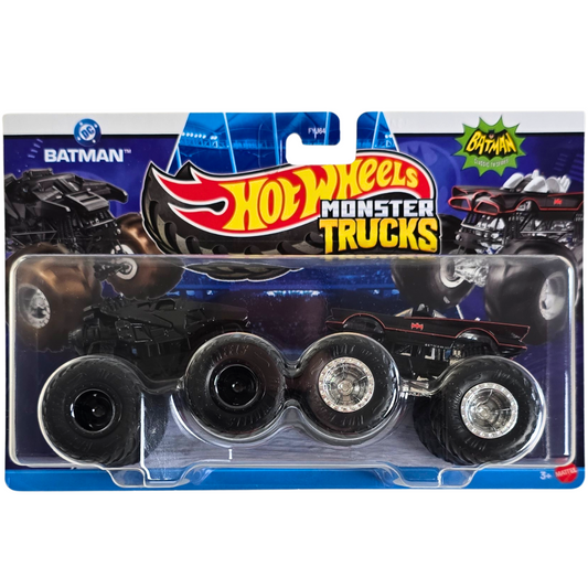 Hot Wheels Monster Trucks - DC Batmobile & Batman Classic TV Series Batmobile