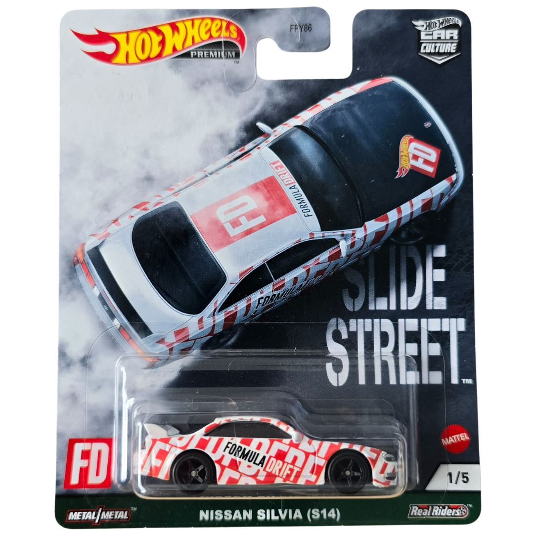 Hot Wheels Premium - Nissan Silvia (S14) (Slide Street)