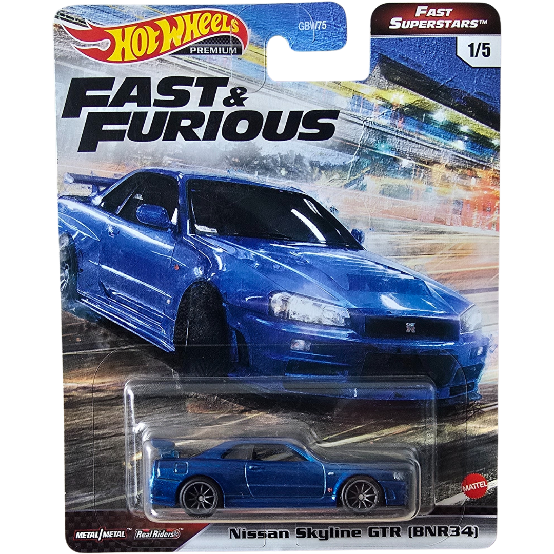 Hot Wheels Premium - Nissan Skyline GTR (BNR34) (Fast & Furious) (Fast Superstars)