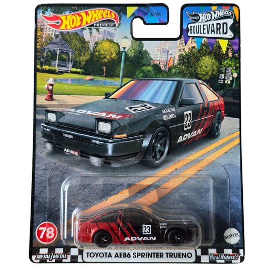 Hot Wheels Premium - Toyota AE86 Sprinter Trueno (Advan)