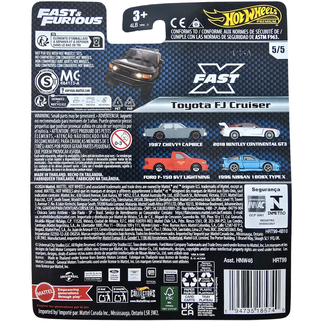Hot Wheels Premium - Toyota Fj Cruiser (Fast & Furious)