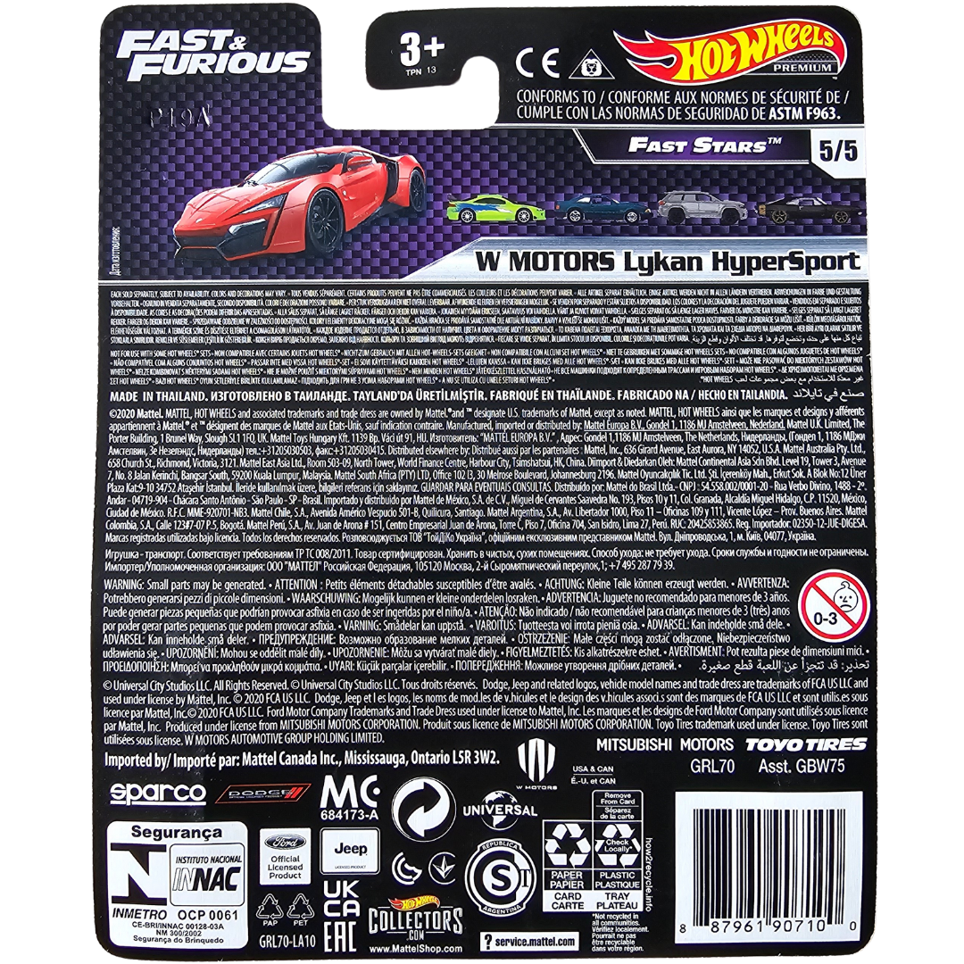 Hot Wheels Premium - W Motors Lykan Hypersport (Fast & Furious) (Fast Stars)