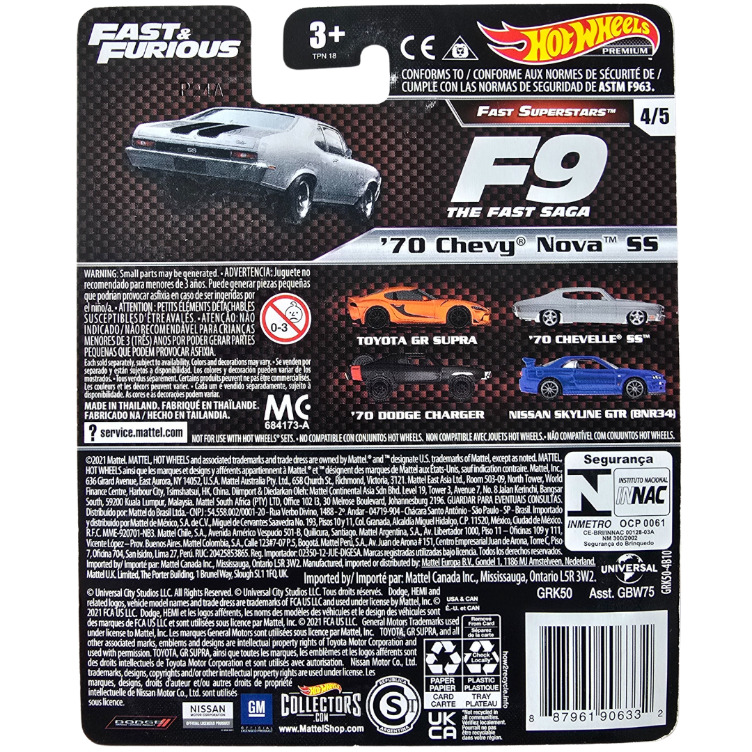 Hot Wheels Premium - '70 Chevy Nova SS (Fast & Furious) (Fast Superstars)