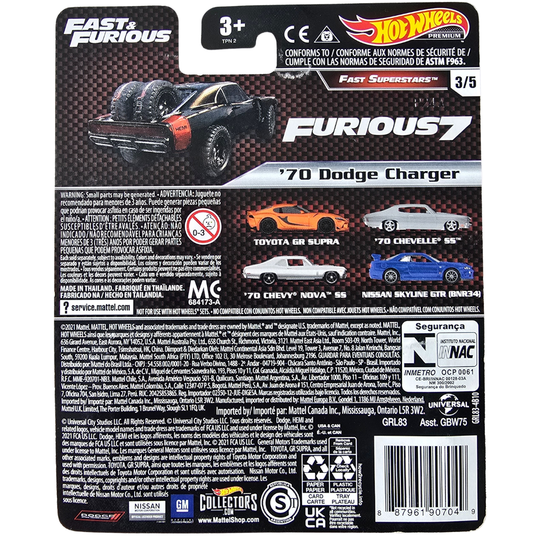 Hot Wheels Premium - '70 Dodge Charger (Fast & Furious) (Fast Superstars)