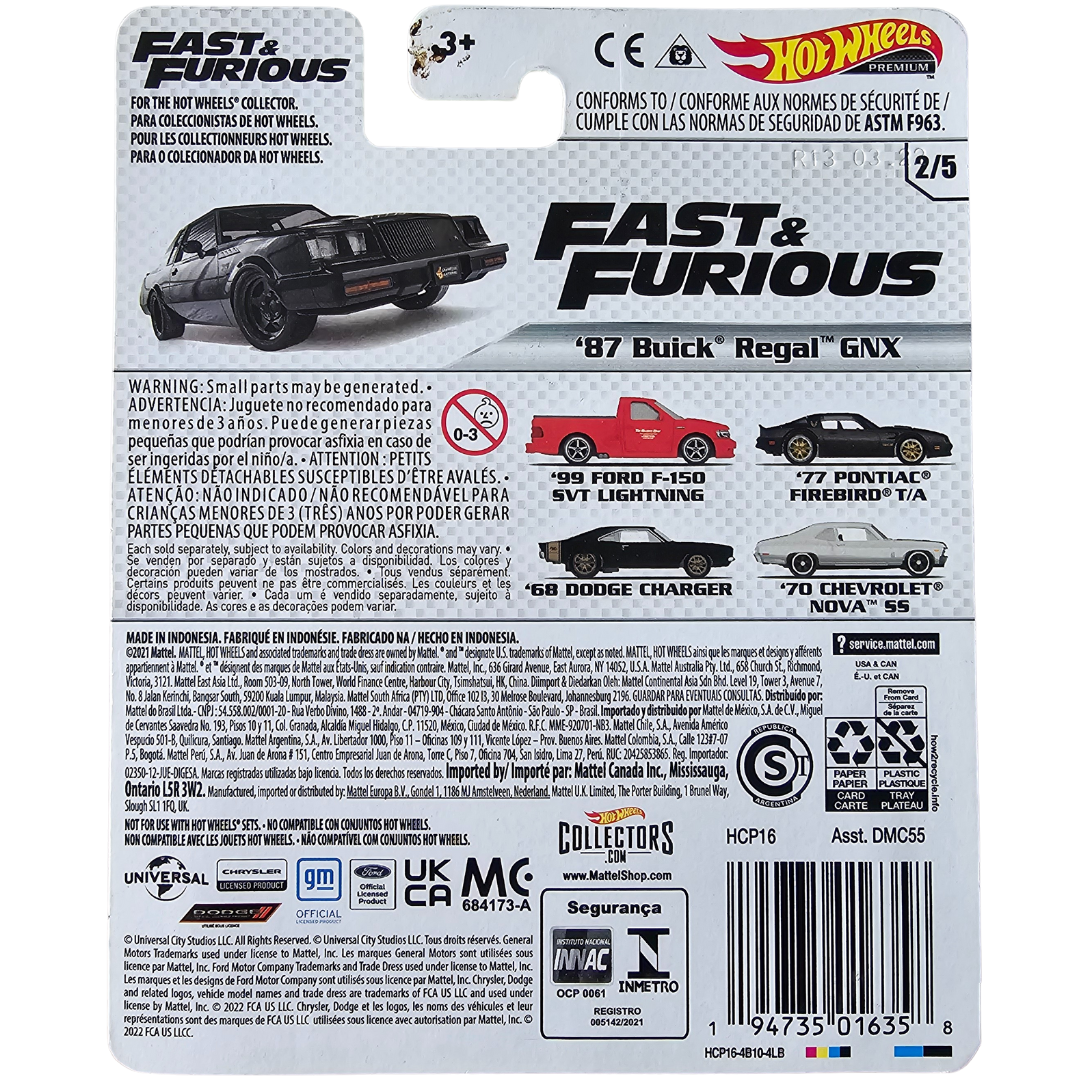 Hot Wheels Premium - '87 Buick Regal GNX (Fast & Furious)