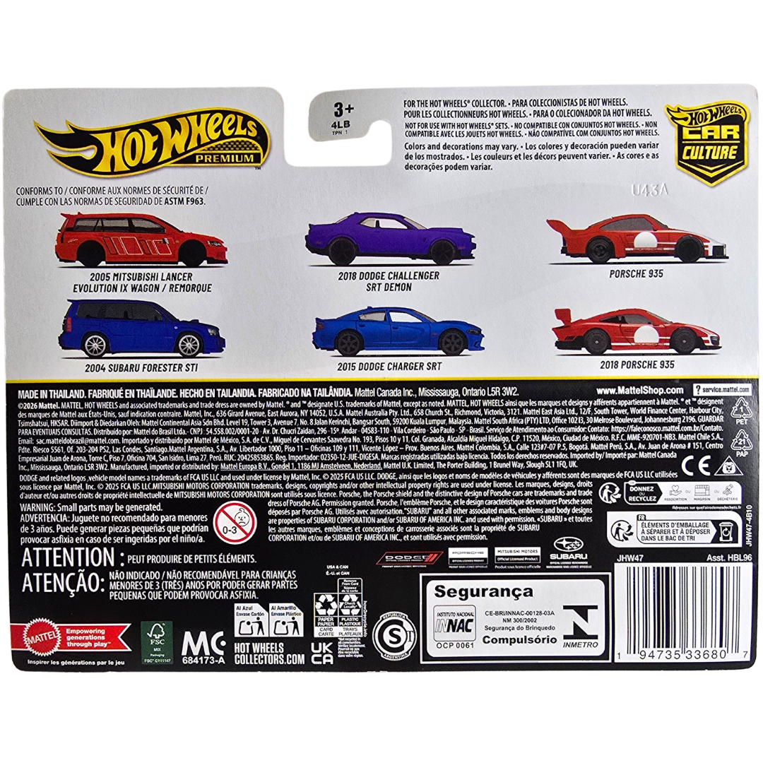 Hot Wheels Premium Duo Pack - 2018 Dodge Challenger SRT Demon - 2015 Dodge Charger SRT