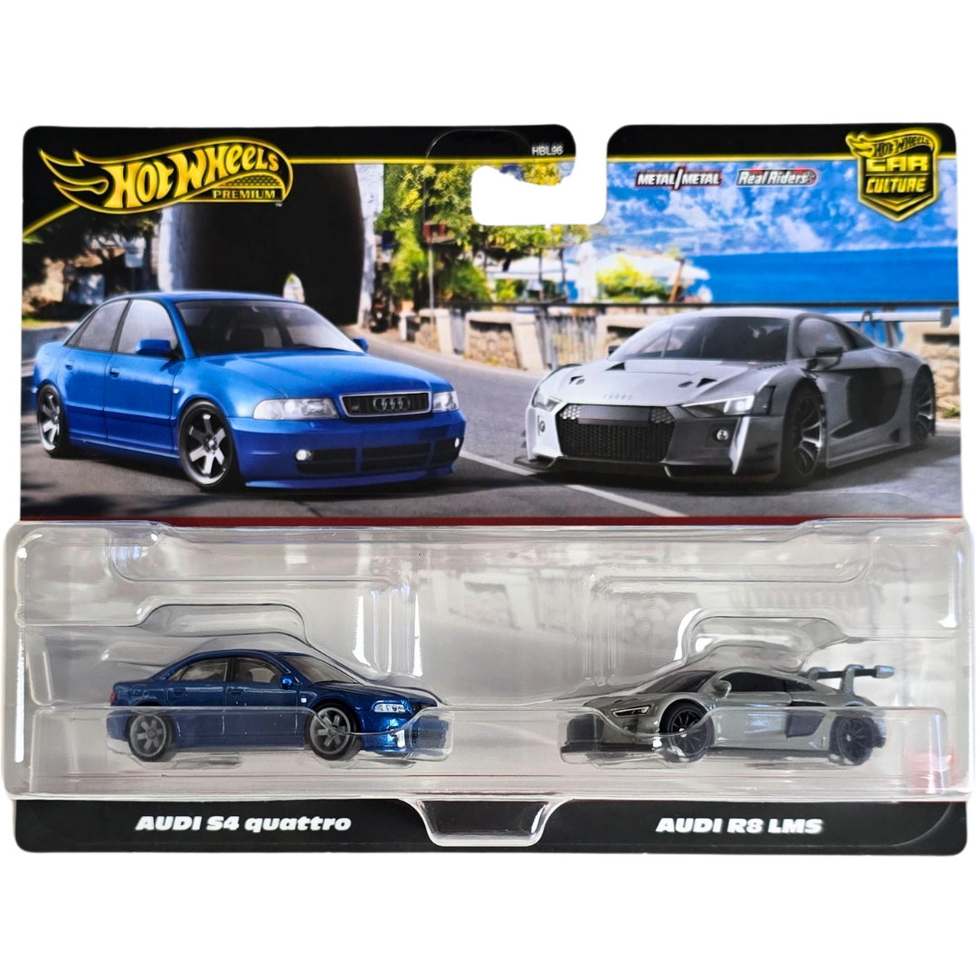 Hot Wheels Premium Duo Pack - Audi S4 Quattro - Audi R8 LMS