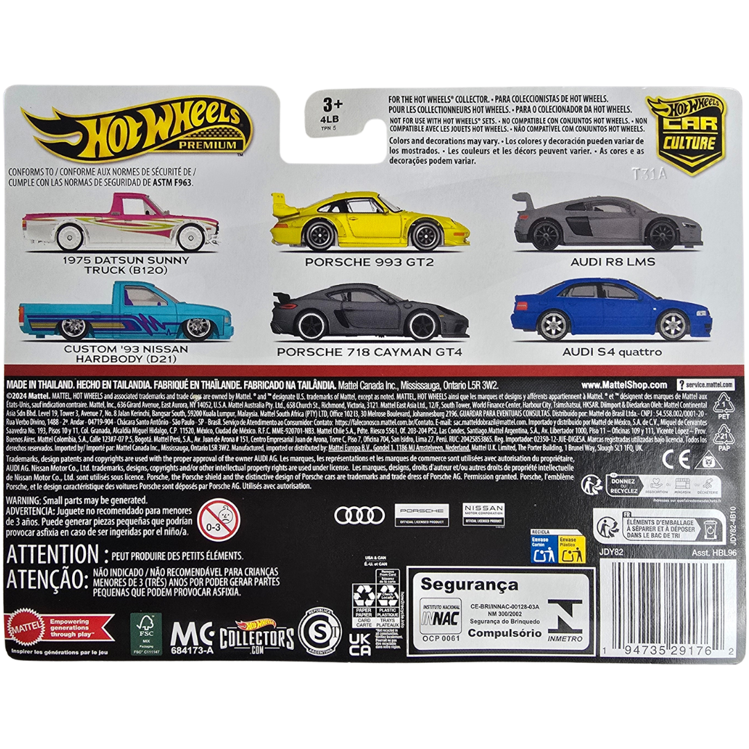 Hot Wheels Premium Duo Pack - Audi S4 Quattro - Audi R8 LMS