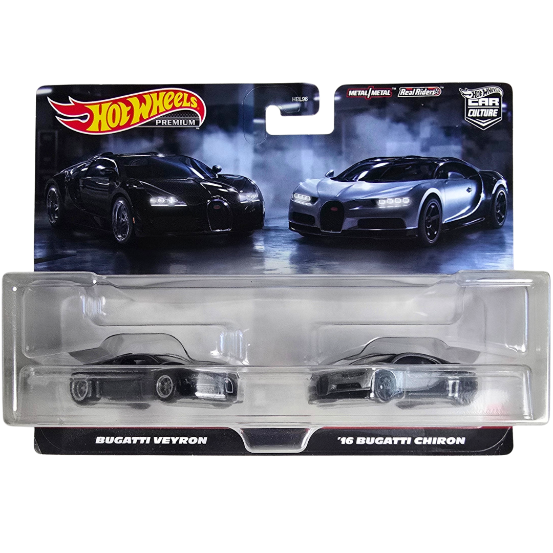 Hot Wheels Premium Duo Pack - Bugatti Veyron - '16 Bugatti Chiron