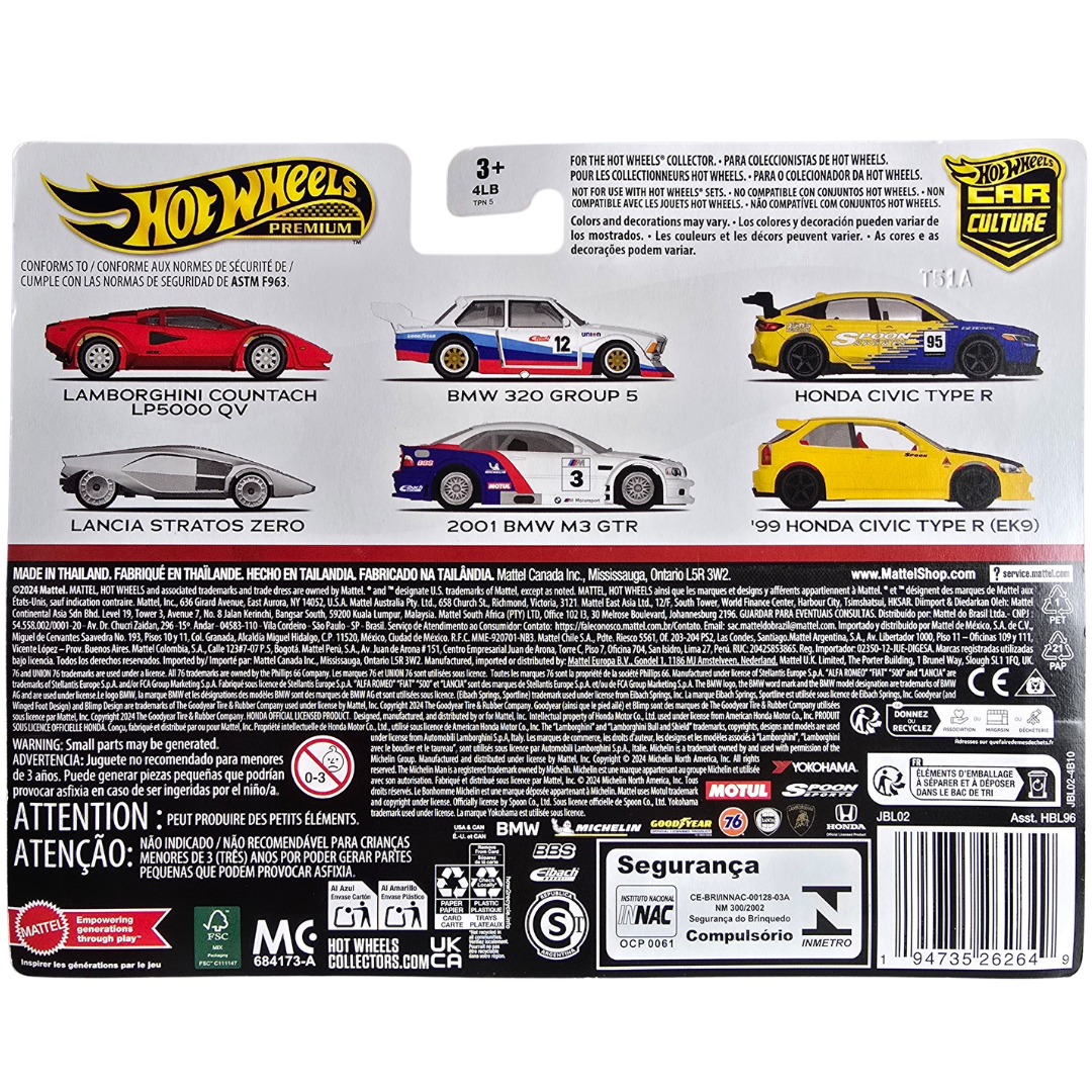 Hot Wheels Premium Duo Pack - Lamborghini Countach LP5000 QV - Lancia Stratos Zero