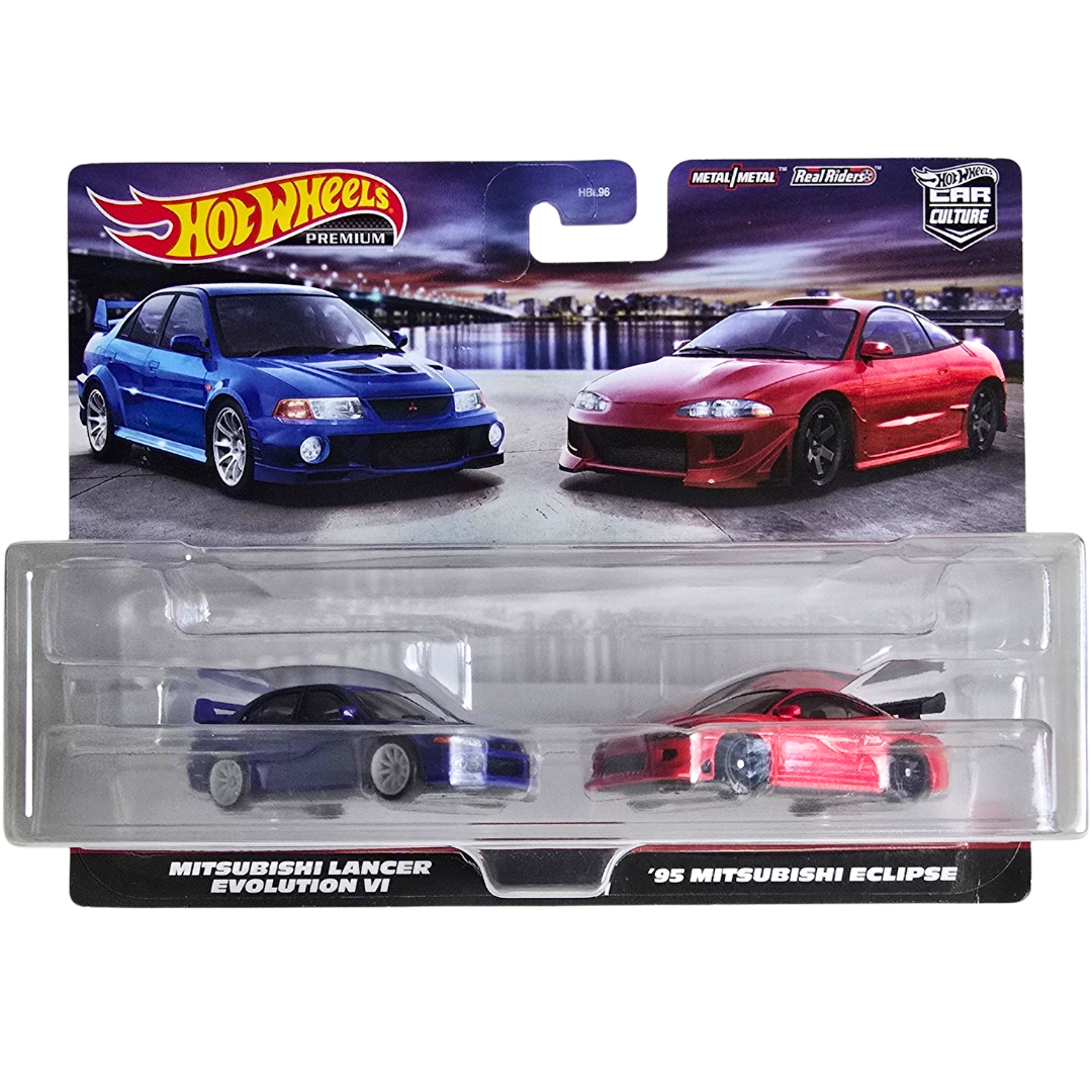 Hot Wheels Premium Duo Pack - Mitsubishi Lancer Evolution VI - '95 Mitsubishi Eclipse