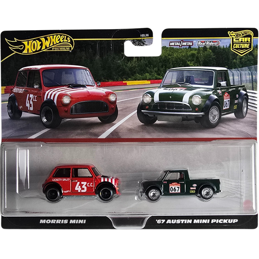 Hot Wheels Premium Duo Pack - Morris Mini - '67 Austin Mini Pickup