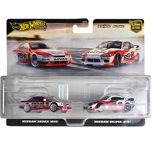Hot Wheels Premium Duo Pack - Nissan 240SX (S14) - Nissan Silvia (S15)