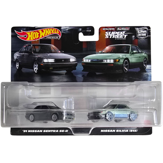Hot Wheels Premium Duo Pack - '91 Nissan Sentra SE-R - Nissan Silvia (S13)