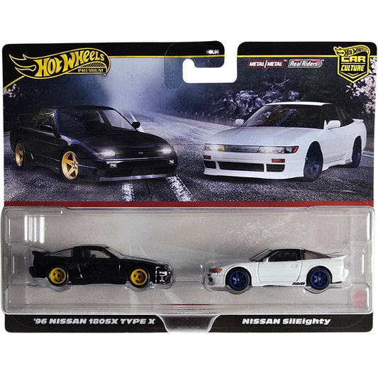 Hot Wheels Premium Duo Pack - '96 Nissan 180SX Type X - Nissan SilEighty