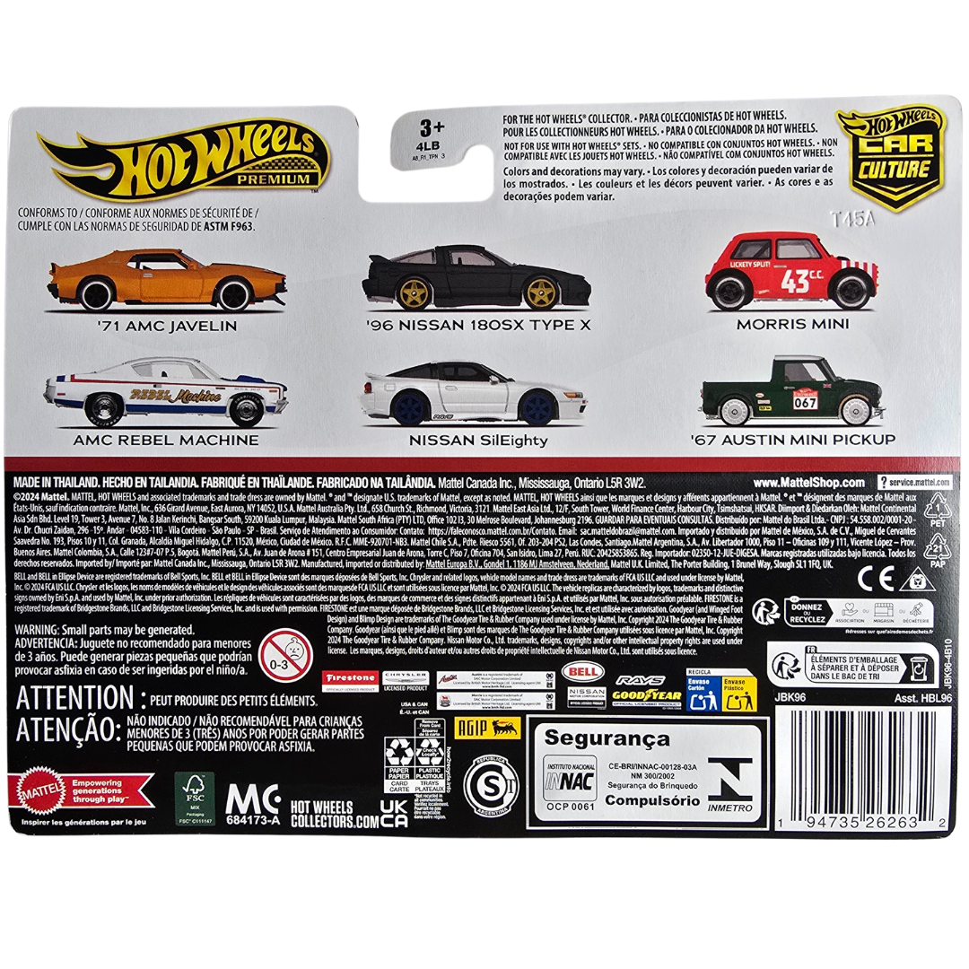Hot Wheels Premium Duo Pack - '96 Nissan 180SX Type X - Nissan SilEighty