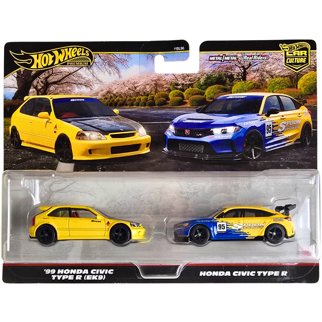Hot Wheels Premium Duo Pack - '99 Honda Civic Type R (EK9) - Honda Civic Type R