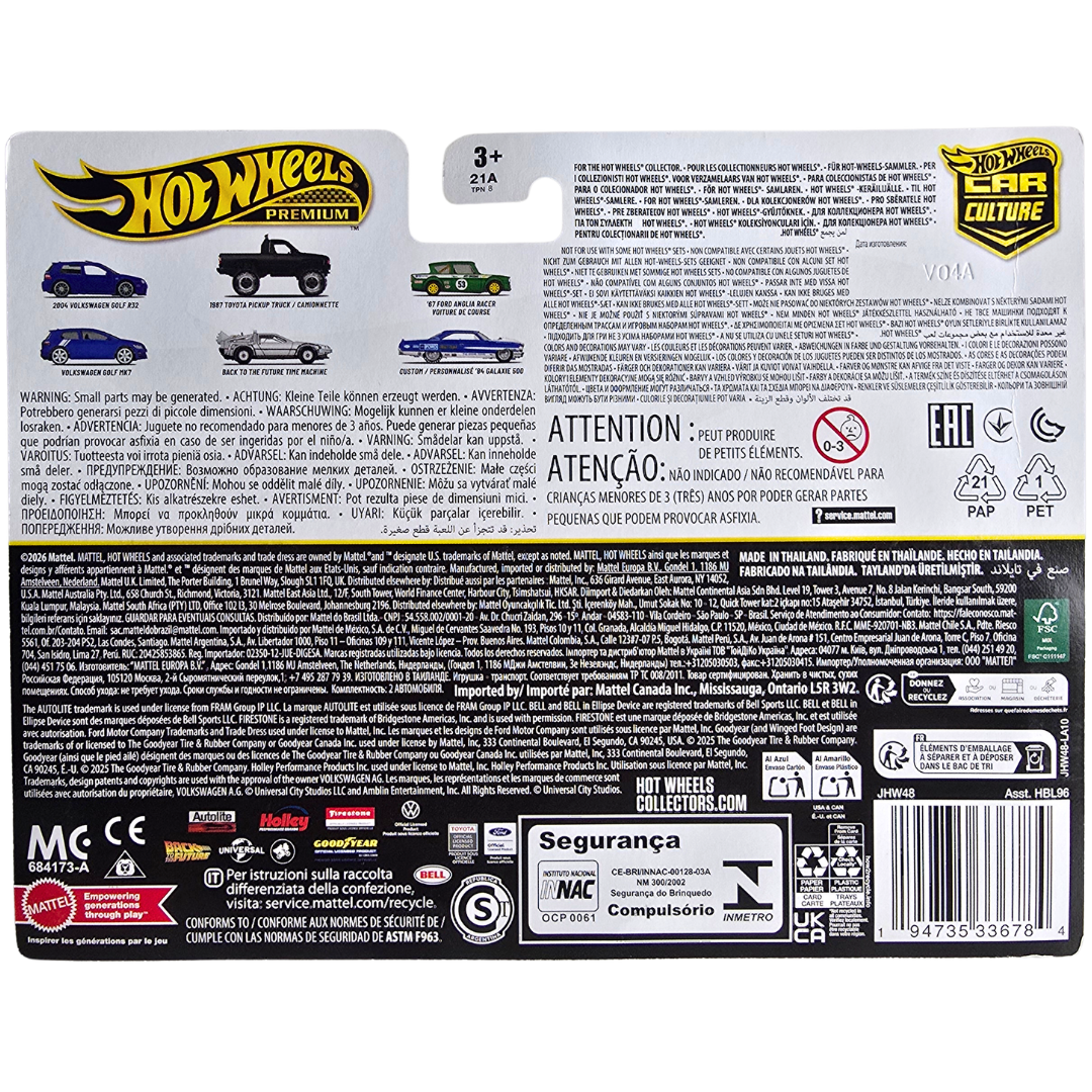 Hot Wheels Premium Duo Pack (Back To The Future) - Back To The Future Time Machine - 1987 Toyota Pickup Truck / Camionnette