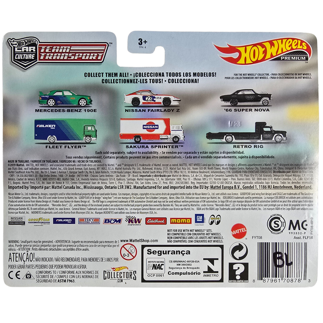 Hot Wheels Premium Team Transport #10 - Mercedes-Benz 190E - Fleet Flyer