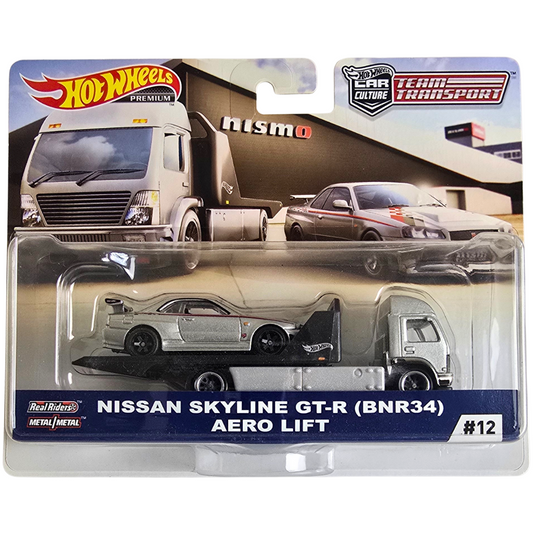 Hot Wheels Premium Team Transport #12 - Nissan Skyline GT-R (BNR34) - Aero Lift