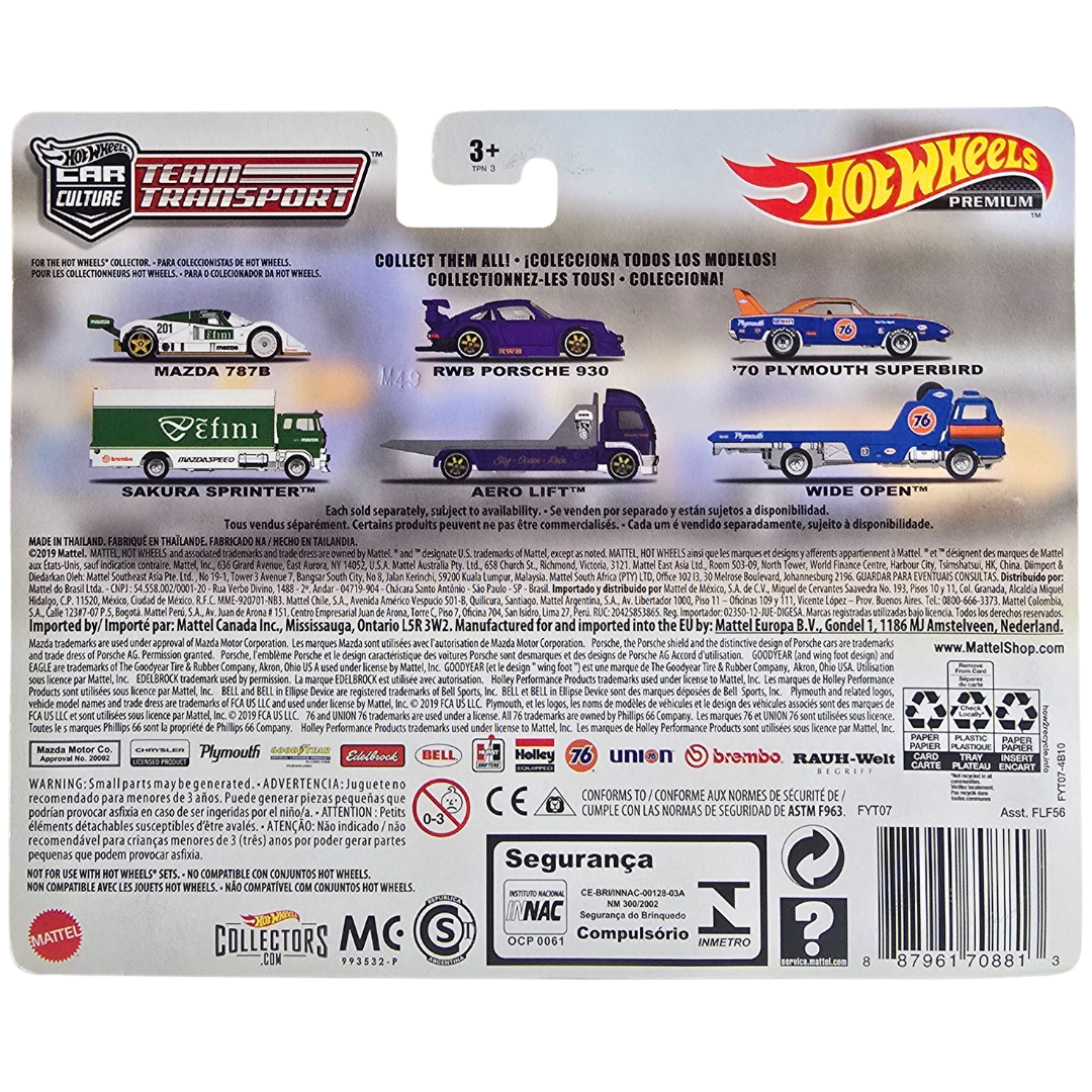 Hot Wheels Premium Team Transport #18 - '70 Plymouth Superbird - Wide Open