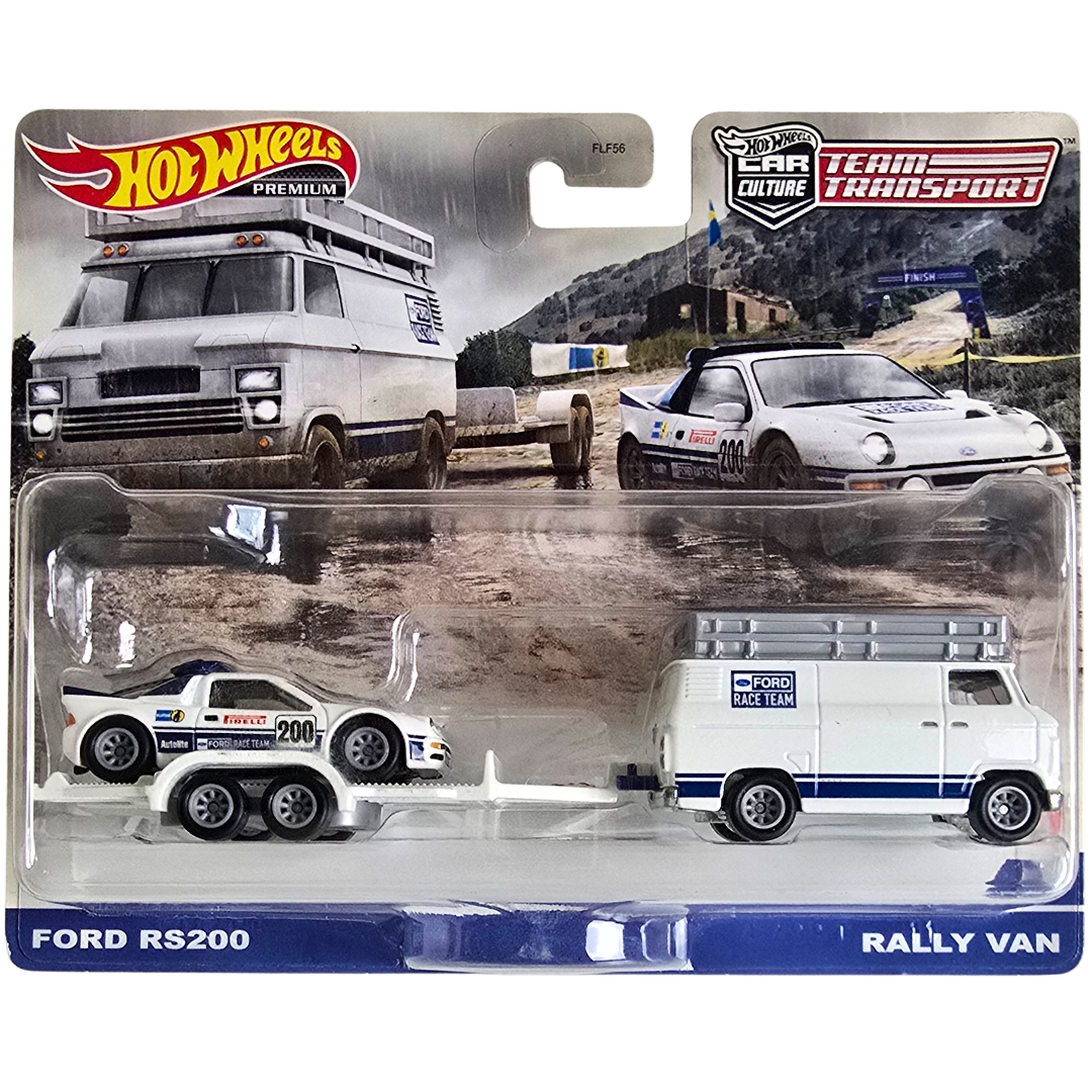 Hot Wheels Premium Team Transport #33 - Ford RS200 - Rally Van