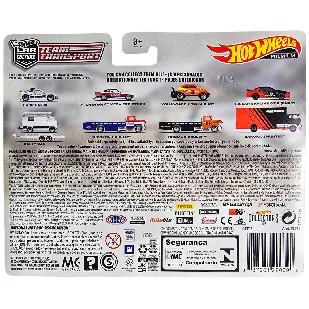 Hot Wheels Premium Team Transport #33 - Ford RS200 - Rally Van