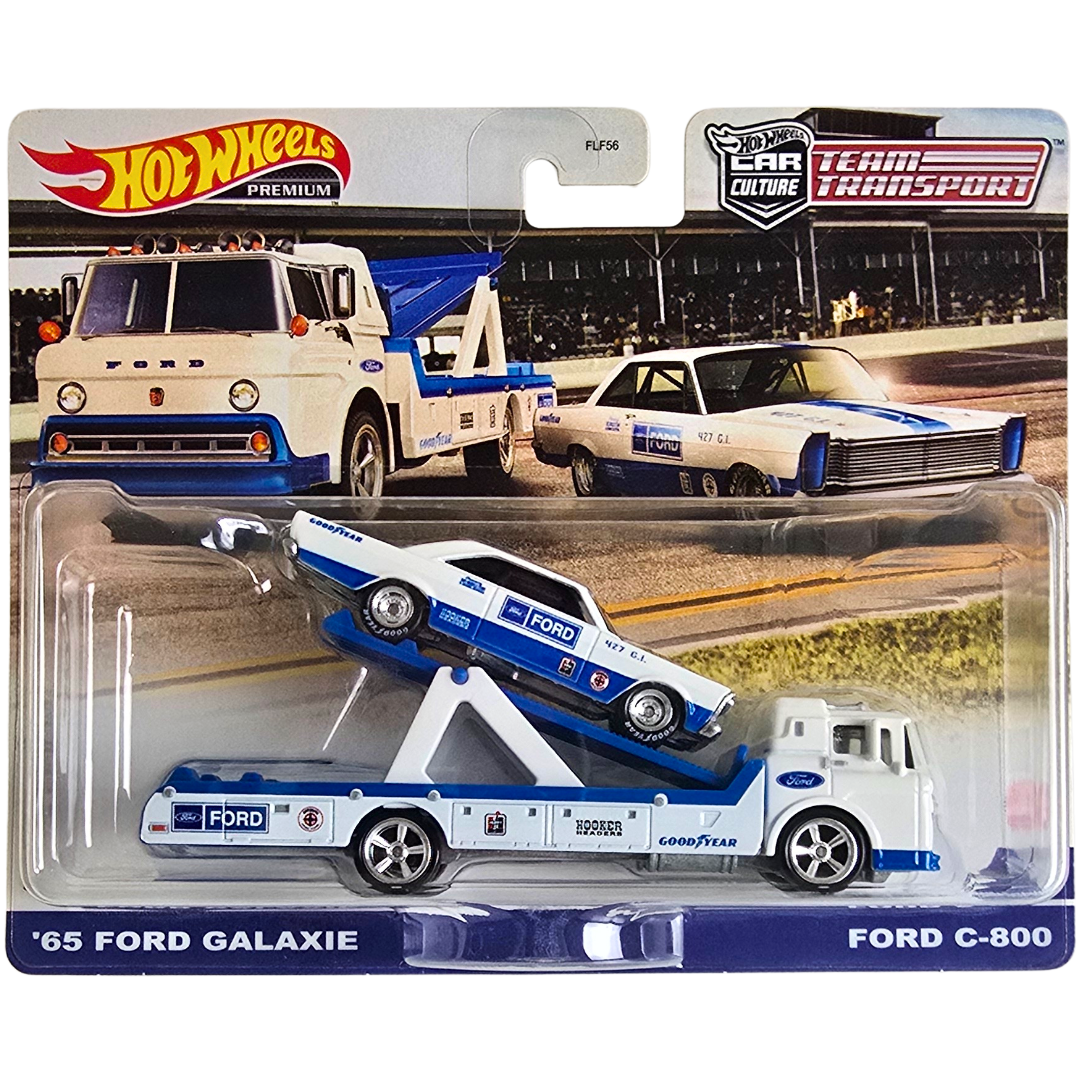 Hot Wheels Premium Team Transport #38 - '65 Ford Galaxie - Ford C-800