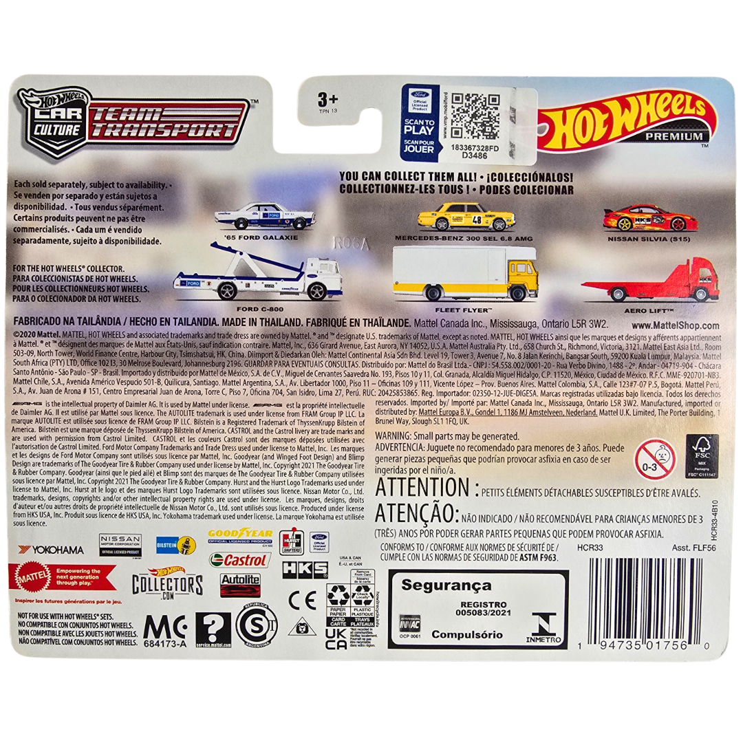 Hot Wheels Premium Team Transport #38 - '65 Ford Galaxie - Ford C-800