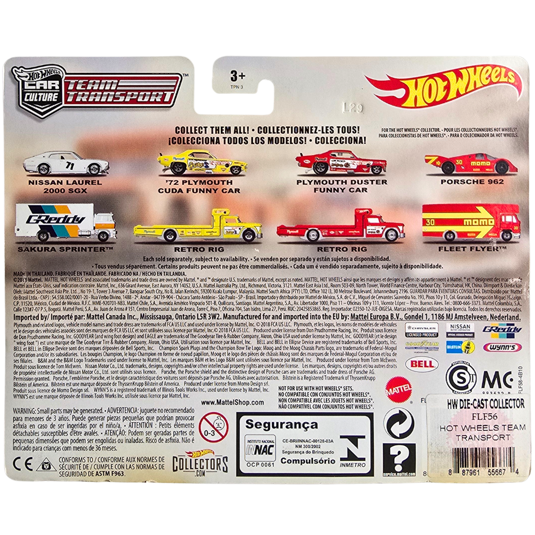 Hot Wheels Premium Team Transport #5 - Plymouth Duster Funny Car - Retro Rig