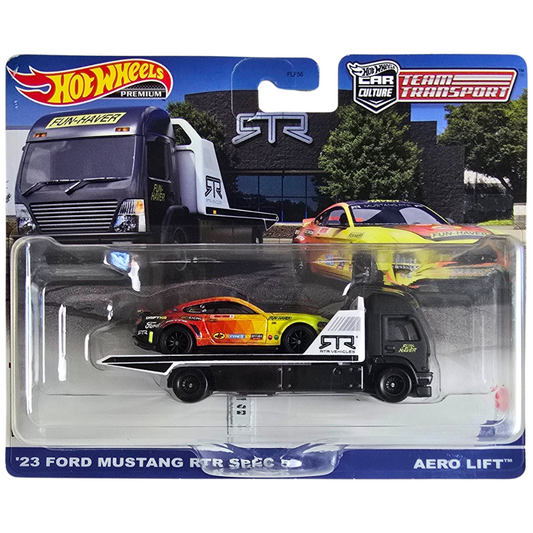 Hot Wheels Premium Team Transport #50 - '23 Ford Mustang RTR Spec 5 - Aero Lift