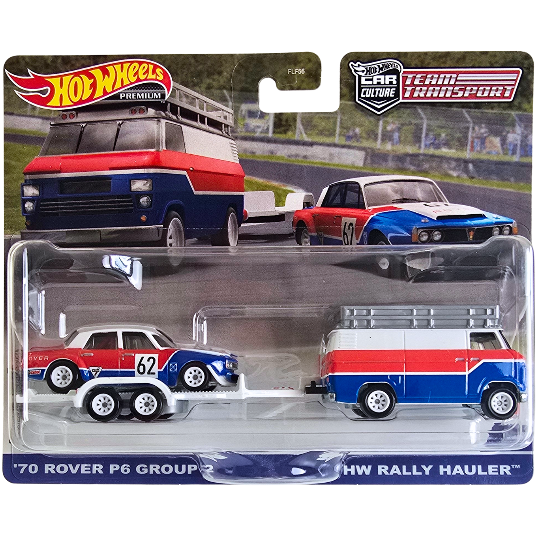 Hot Wheels Premium Team Transport #55 - '70 Rover P6 Group 2 - HW Rally Hauler