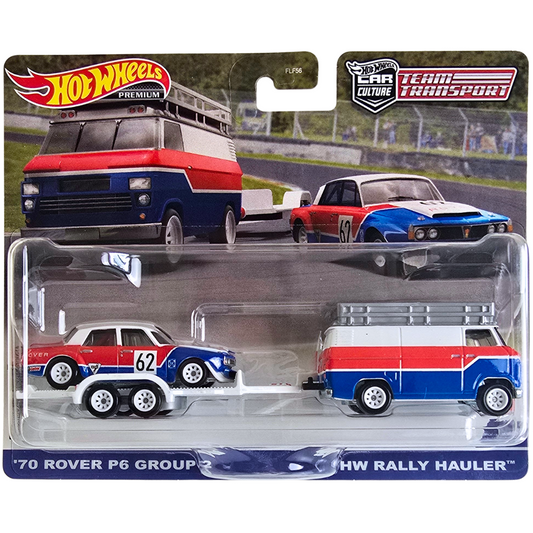 Hot Wheels Premium Team Transport #55 - '70 Rover P6 Group 2 - HW Rally Hauler